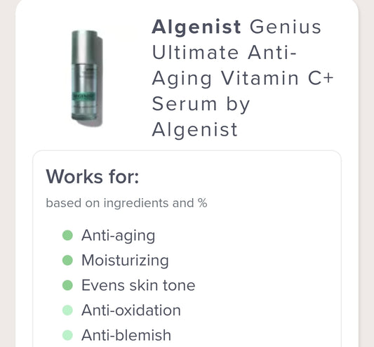 Algenist GENIUS Ultimate Anti-Aging Vitamin C+ -  Fine lines, age spots and discoloration to reveal brighter, radiant, even-skin tone