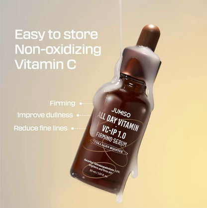 JUMISO All Day VC-IP 1.0 Firming Serum - Boosting Collagen, Reducing fine lines, Aronia Extract, Bakuchiol, Panthenol