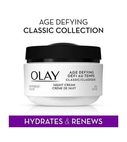 Olay Age Defying Classic Night Cream - Face Moisturizer for Fine Line & Wrinkle, All Skin Types