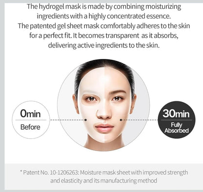 COSNORI Panthenol Hydrogel Mask - Calming & Hydrating, Supports Skin Texture, Moisturizing, Skin Comfort, Korean Facial Mask for Sensitive Skin - 1 Mask