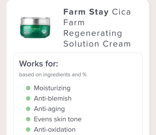 Crema Regeneradora Farmstay Cica Farm - Mejora las arrugas, ilumina y calma la piel con Centella Asiática
