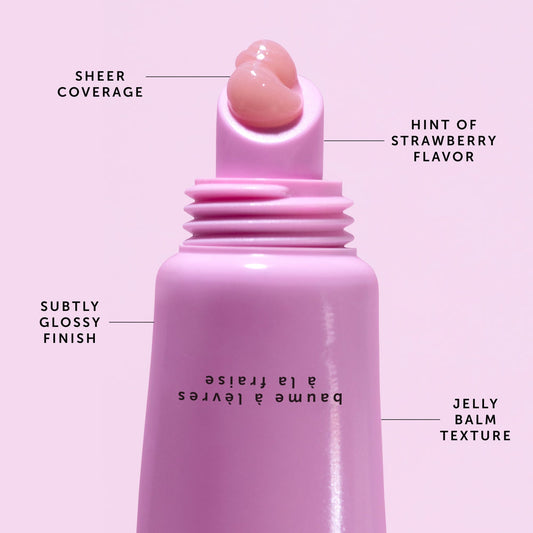Herbivore Dream Jelly Strawberry Lip Balm - Instantly softens lips with plant-based butters and oils