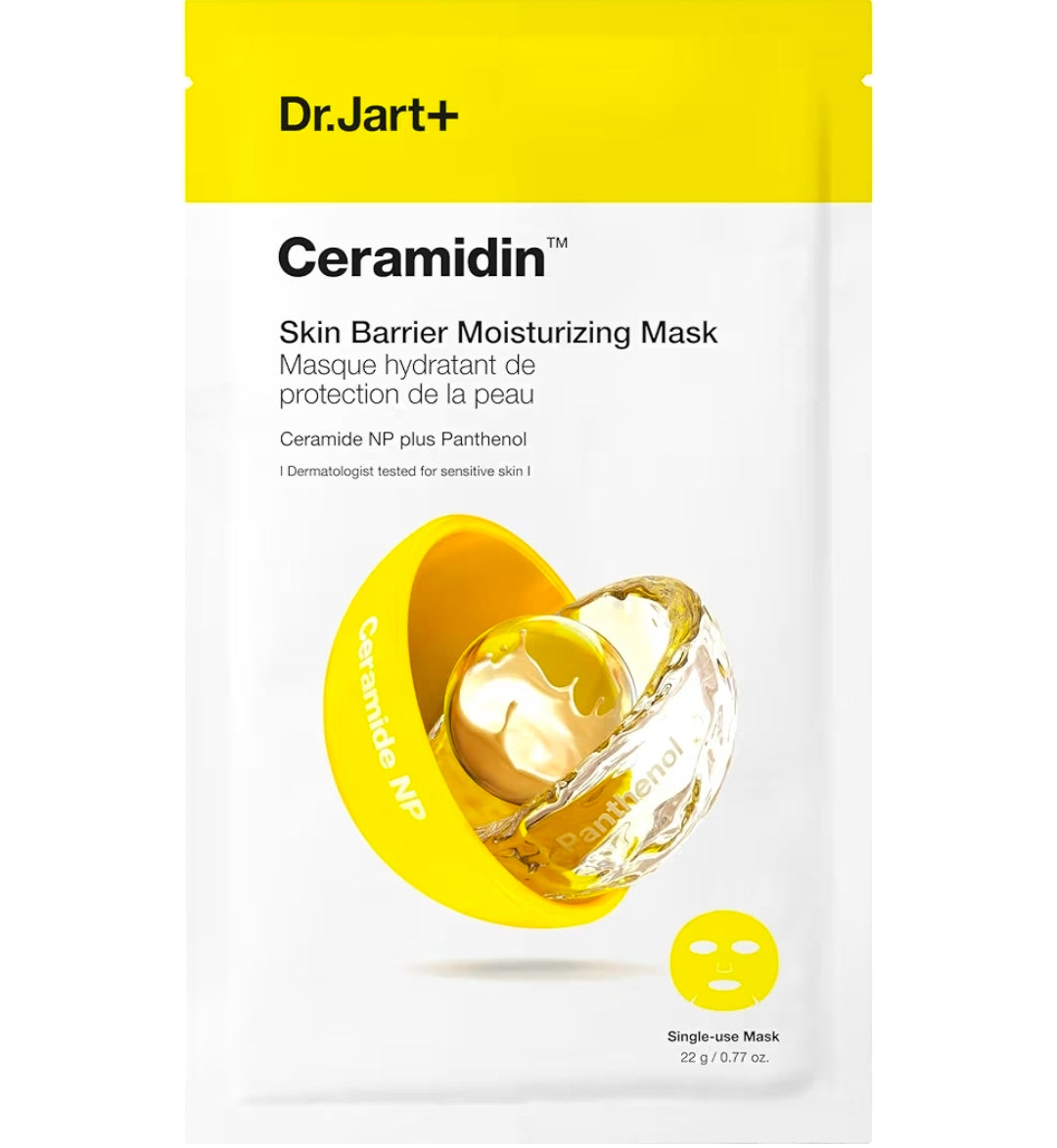 Dr.Jart+ Ceramidin - Skin Barrier Moisturizing Korean Face Mask - Replenishes dry skin, relieves tightness, and boosts skin’s barrier
