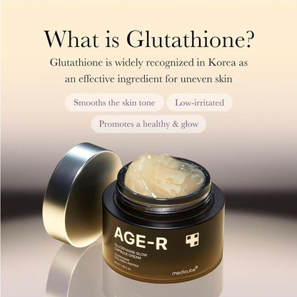 medicube AGE-R Glutathione Glow Capsule Facial Cream - Instant Lifting Moisturizer - Collagen Peptide For Hydrating Glow - Improve Blemishes, Uneven Skin Tone
