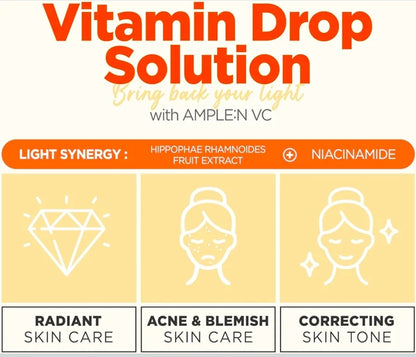 AMPLE:N VC Shot Serum - Suero facial antiedad con vitamina C - Uniformiza la pigmentación y las manchas de la edad - Vitamina C para eliminar el daño solar y reducir las arrugas