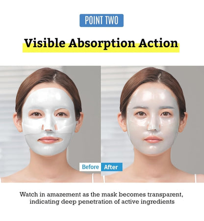 MediAnswer Vita Collagen Mask - Premium Firming & Revitalizing Hydrogel Mask with French Collagen & Vitamin Complex, Hydrating & Nourishing - 1 Mask