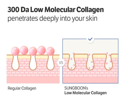 Suero de colágeno profundo SUNGBOON EDITOR - Volufiline + Colágeno + Niacinamida Cuidado hidratante y suavizante