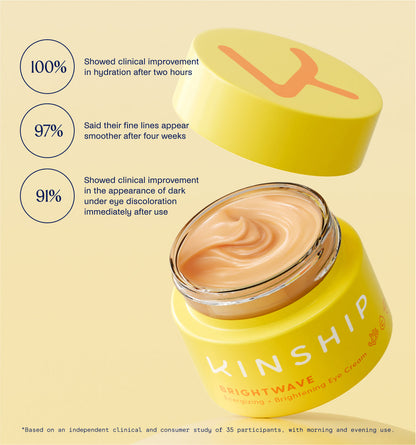 Crema energizante e iluminadora para ojos Kinship Brightwave con vitamina C