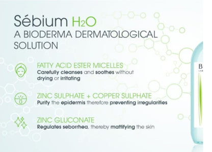Agua Micelar Bioderma Sébium H2O - Limpiador y Desmaquillante Facial - Limpiador Facial para Piel Mixta a Grasa
