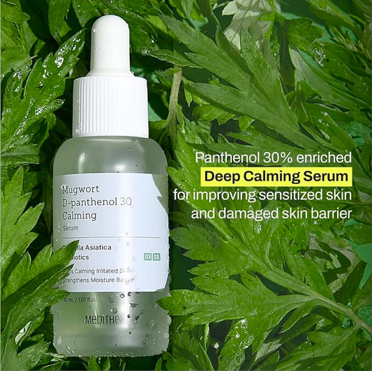 MEDITHERAPY Mugwort D-Panthenol 30 Calming Serum - High Concentration for Skin Barrier & Deep Calming, Pure Ingredients