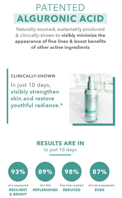 Algenist GENIUS Ultimate Anti-Aging Vitamin C+ - Líneas finas, manchas de la edad y decoloración para revelar un tono de piel más brillante, radiante y uniforme 