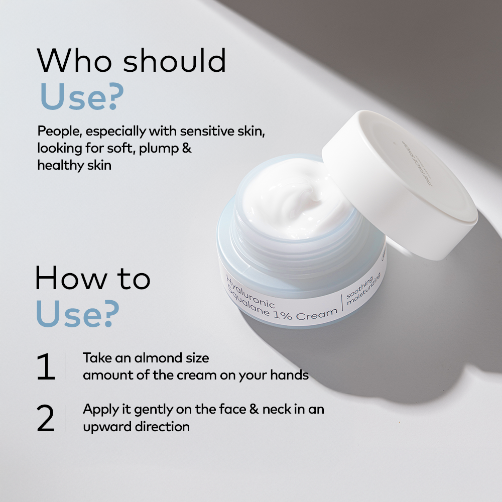 The Face Shop Alltimate Hyaluronic Squalane 1% Cream - Soothing and Moisturizing - Reduces redness and delivers a remarkable surge in moisture