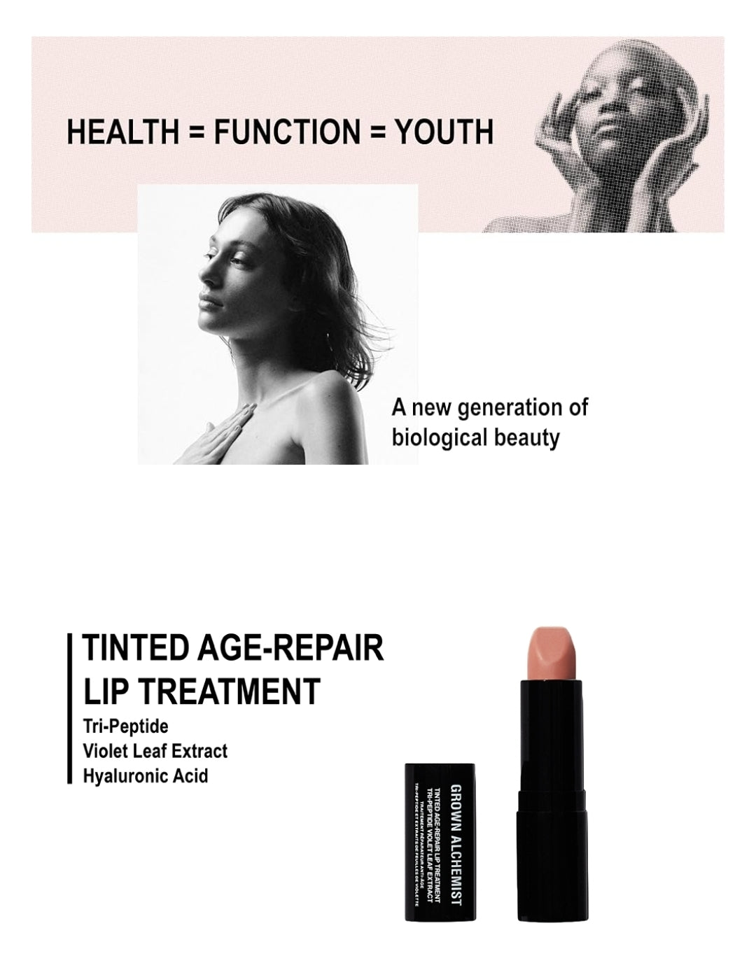 Grown Alchemist Tinted Age Repair Lip Treatment Tripeptide Violet Leaf Extract - Anti aging, Repairing, Smoothening