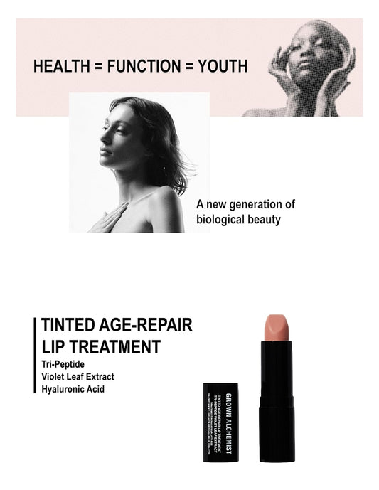 Grown Alchemist Tinted Age Repair Lip Treatment Tripeptide Violet Leaf Extract - Anti aging, Repairing, Smoothening