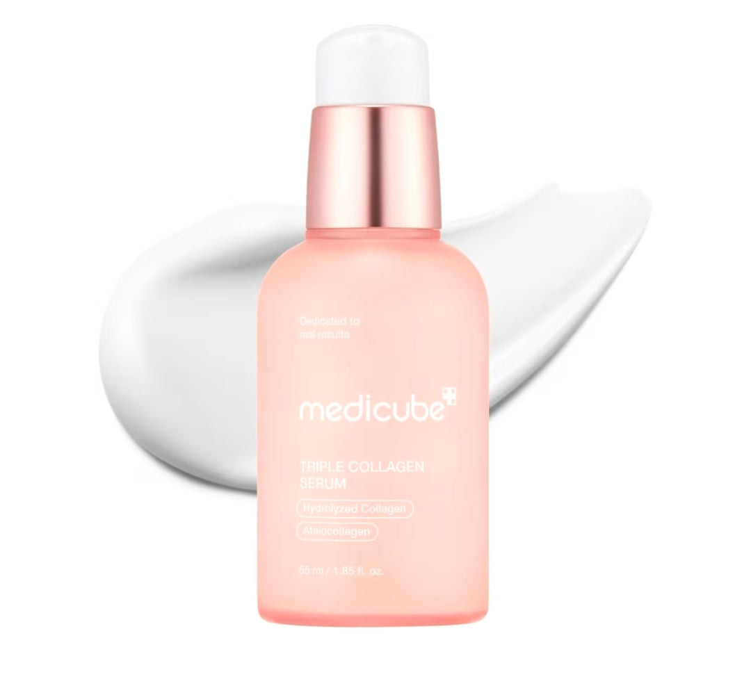 Medicube Triple Collagen Serum - Nourish dull skin with Triple Collagen Complex - A lightweight serum with Niacinamide and Hyaluronic Acid