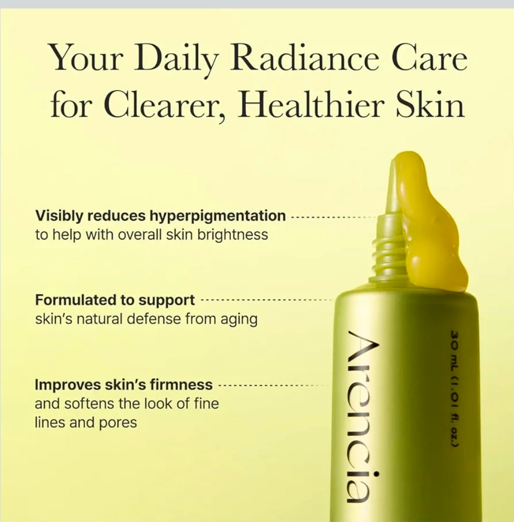 Arencia Vitamin C Booster Shot Serum - With Glutathione, Niacinamide and Vitamin E for Dark Spot Care, Fine Lines & Wrinkles, Glass Skin