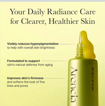 Arencia Vitamin C Booster Shot Serum - With Glutathione, Niacinamide and Vitamin E for Dark Spot Care, Fine Lines & Wrinkles, Glass Skin