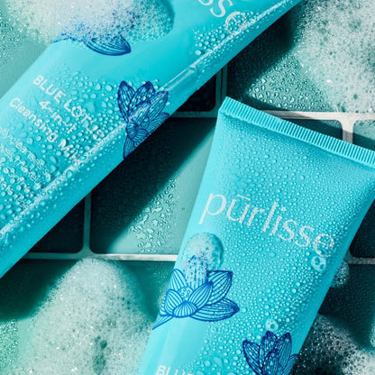 Purlisse Blue Lotus 4 in 1 Cleansing Milk - Cleanses, soothes, and hydrates