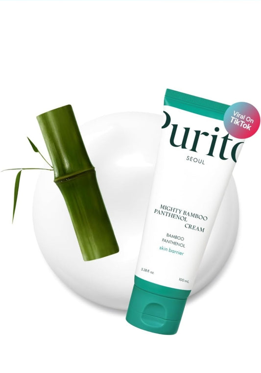 PURITO Mighty Bamboo Panthenol Cream, 10% Panthenol for Blemish Recovery & Glow Boost