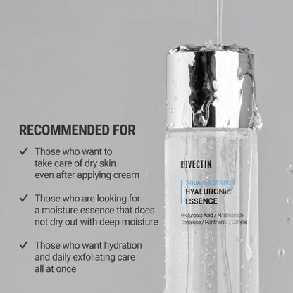 ROVECTIN Aqua Hydration Hyaluronic Essence - Enhance skin's texture with potent antioxidants, moisturizer, radiant complexion