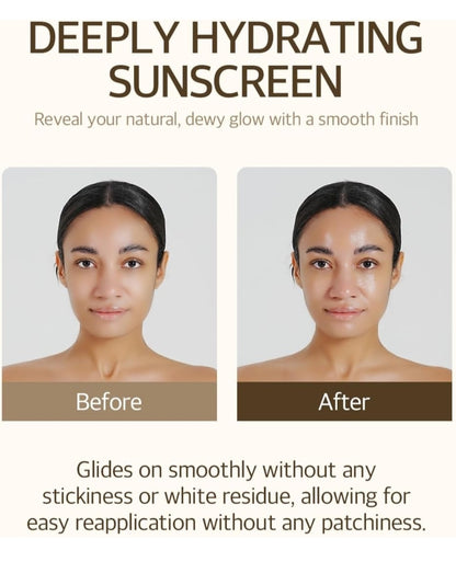 Mixsoon Bean Sunscreen SPF 50 - Airy Texture Type Lightweight No White Cast For Face Korean Glass Skin Care