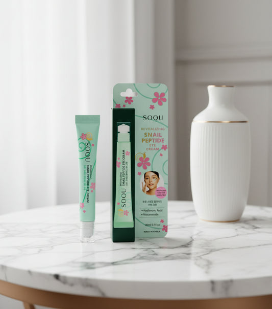 SOQU Revitalizing Snail Peptide Eye Cream - Fine lines, wrinkles, reduces the look of dark circles