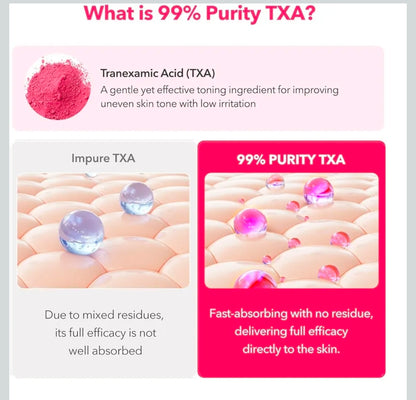 APRILSKIN TXA Niacinamide Toning Shot 99 Spicule Serum - Suero potenciador de la piel para iluminar y cuidar los poros, 99 % de ácido tranexámico de alta pureza 3 % + niacinamida 5 %