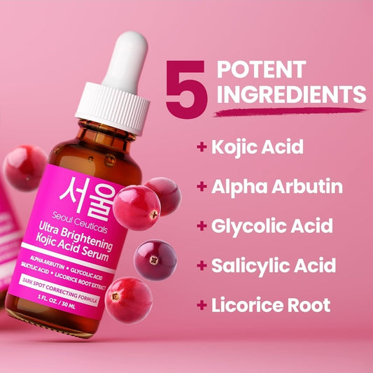 Suero ultra iluminador con ácido kójico de Seoul Ceuticals: fórmula correctora de manchas oscuras