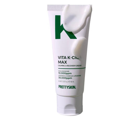 PRETTYSKIN Vita K-Cica Max Exosome Soothing Cream - 75% Centella Asiatica Extract, Vitamin K Complex, and Hyaluronic Acid – Gentle Hydration for Sensitive Skin