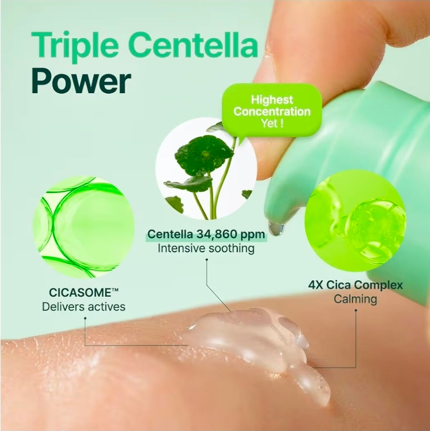 PURITO Centella Unscented Serum - Sensitive Skin Lightweight Calming & Skin Barrier Repair, 34,860 ppm Soothing Serum, Vegan & Cruelty-Free