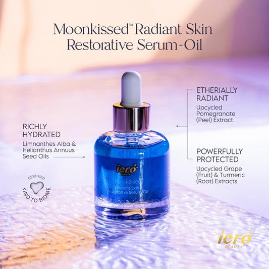 ieró Beauty Moonkissed Radiant Skincare Restorative Serum Oil - Face Moisturizers,  Hydrating Face Oil Treatment, Anti Aging, Restore Suppleness All Skin Types, Made in Italy