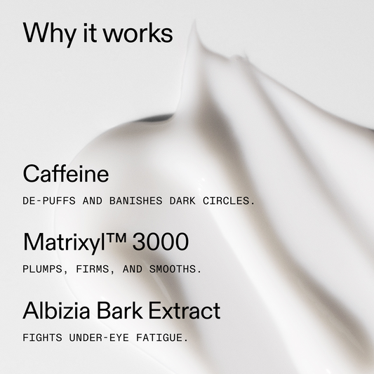 Crema para ojos con cafeína INKEY: refresca e hidrata instantáneamente mientras combate las ojeras, la hinchazón y la fatiga debajo de los ojos.