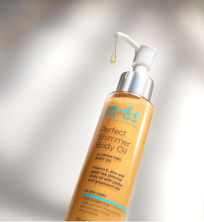 M-61 Perfect Shimmer Body Oil - Hydrating Soothing Glowy Body Oil - Quickly absorbed - Deep hydration, soothes and softens dry skin
