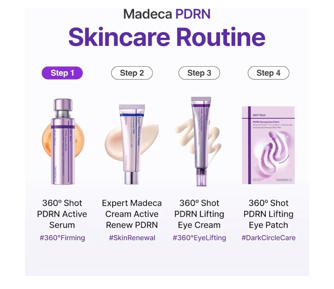 Centellian24 360 Shot PDRN Active Serum - Intense Hydration & Skin Firming Serum for a Youthful Appearance, Ribbon Collagen & Hyaluronic Acid