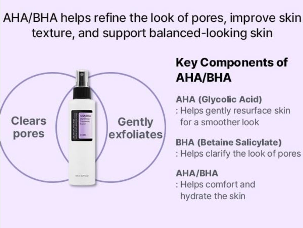 COSRX AHA/BHA Clarifying Treatment Toner - Facial Exfoliating Spray for Whiteheads, Pores, & Uneven Skin