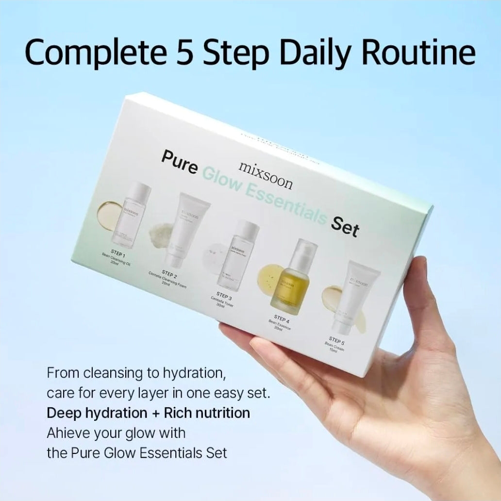 Mixsoon Pure Glow Essentials Set-5-Step Skincare Travel Kit