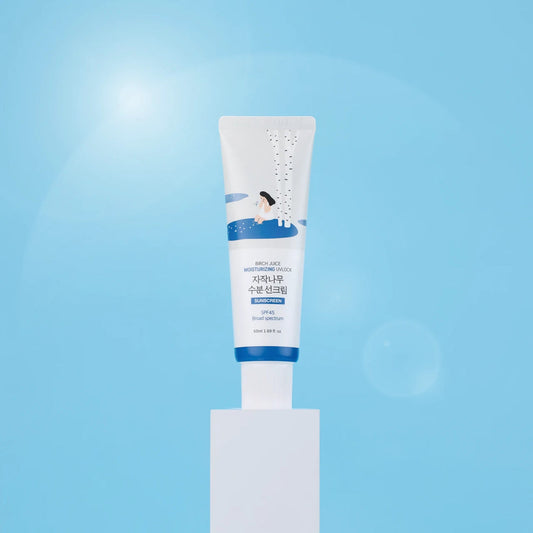 Round Lab Birch Moisturizing Sunscreen UVLock SPF 45+ Broad Spectrum - Decreases inflammation, purifies and hydrates with its extensive minerals, enzymes, proteins and antioxidants