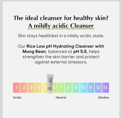 MIDHA Low pH Rice Gentle Cleanser with Mung Bean - Removes impurities, purify the skin, and support hydration