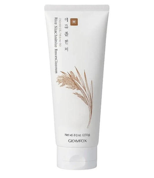 Glamfox Rice Niacinamide Foam Cleanser - Hydrating & Brightening Face Wash, Alcohol-Free, with Rice Bran Water & Ferment