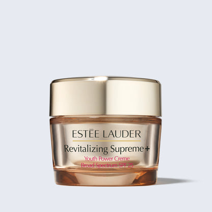 Crema hidratante de día Revitalizing Supreme+ Youth Power de Estée Lauder con FPS 25 - Antiedad para líneas finas y arrugas
