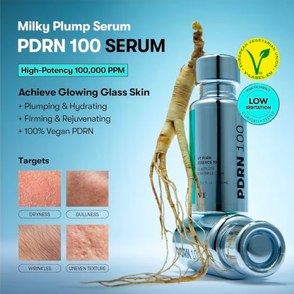 VT COSMETICS PDRN 100 Essence - Intensive Glow Serum, 100,000ppm Vegan PDRN, Skin Restoration & Plumping, Hydrating & Moisturizing, Firming, Fine Lines