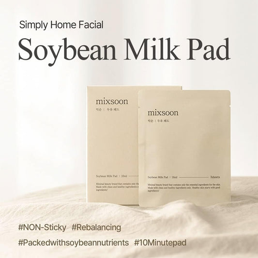 Mixsoon Soybean Milk Pad - Milky Texture Sheet Pad for Sensitive Skin Nourishing Moisturizer - 1 Pack (3 Sheets)