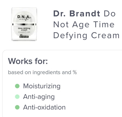 Crema antiedad Dr. Brandt Do Not Age que desafía el tiempo