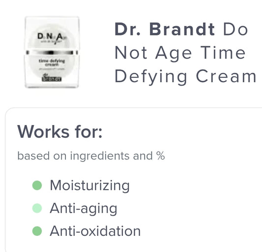 Crema antiedad Dr. Brandt Do Not Age que desafía el tiempo