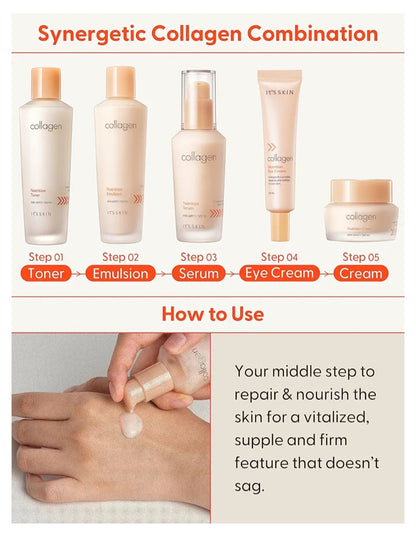 ITS SKIN Collagen Nutrition Serum - Intense Lifting & Anti-Wrinkle Revitalization, Hydrating, Moisturizing
Anti-aging, Marine, Moisturizing, Provide Nutrients