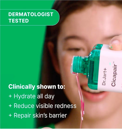 Dr.Jart+ Cicapair Intensive Soothing Repair Treatment -  Liquid Korean Face Lotion to Reduce Redness with Centella Asiatica, Hydrating Toner