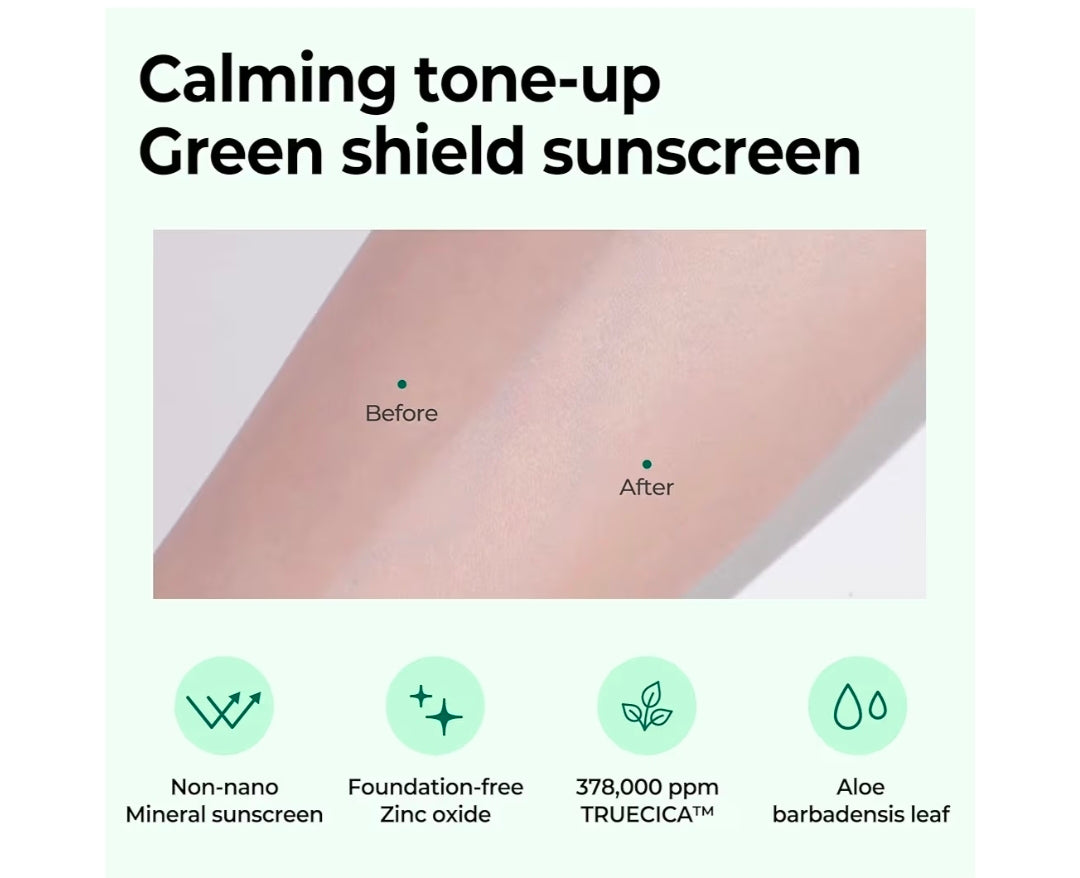 SOME BY MI Truecica Mineral Calming Tone-Up Suncream - SPF50+, PA++++, Brightening and Calming Effect, Mild Sun and UV Protection Sunscreen for Sensitive Skin