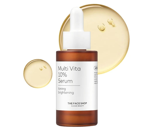 The Face Shop Alltimate Multivita 10% Serum - Vitamin C Face Serum, Brightening & Hydrating Facial Serum for Sensitive Skin, Dark Spot Correcting Glow Serum, Even Skin Tone
