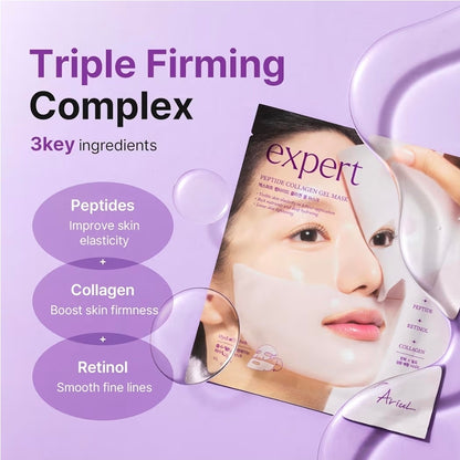 Ariul Expert Peptide Collagen Gel Mask – Firming Hydrogel Sheet Mask for Face, Hydrating & Elasticity Care, Korean Skincare