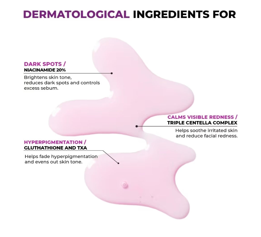 JUMISO Niacinamide 20 Serum - With Glutathione, TXA Tranexamic Acid and Centella Complex - Reduces Pigmentation, Uneven Skin Tone, Pore Care for Sensitive Skin